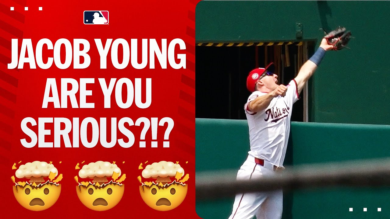 Jacob Young makes an UNREAL catch 😳