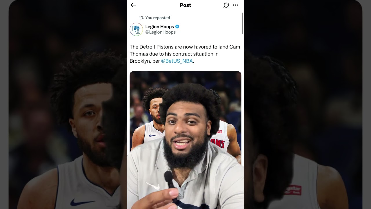 The Detroit Pistons are the favorites to land cam Thomas 👀