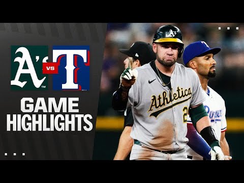 A's vs. Rangers Game Highlights (7/23/25) | MLB Highlights