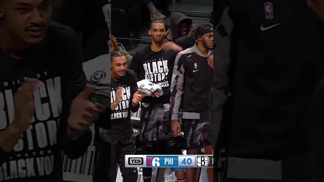 Keon Johnson is certified frequent flyer ✈️ 🆙 #dunk #brooklynnets #jump