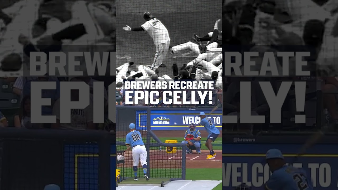 Keon Broxton recreated Prince Fielder's ICONIC celebration during the Brewers' Alumni HR Derby! 🎳