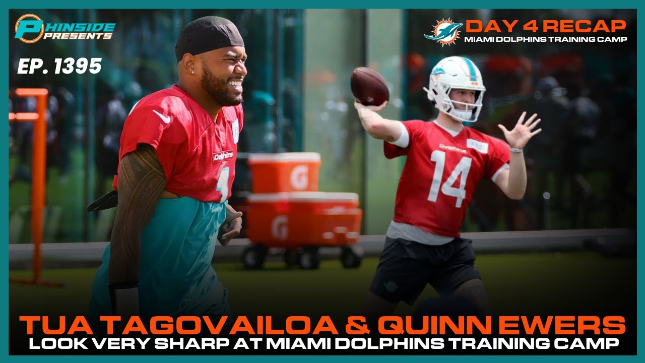 Tua Tagovailoa & Quinn Ewers Are SHARP At Miami Dolphins Training Camp