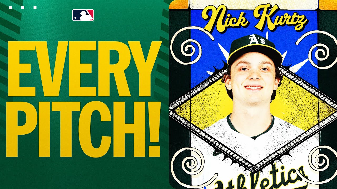 EVERY PITCH from Nick Kurtz’s HISTORIC Night! (6-for-6, 4 HR, 19 TB, 6 R for the A’s rookie!) 🤯