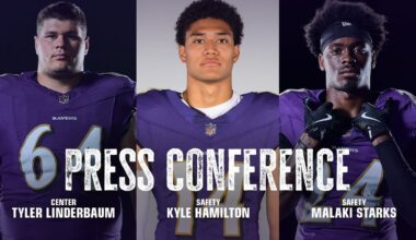 Kyle Hamilton, Tyler Linderbaum, Malaki Starks | Baltimore Ravens