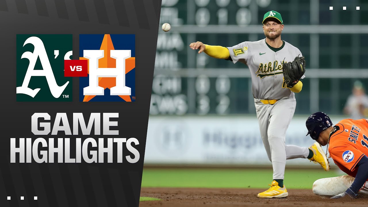 Athletics vs. Astros Game Highlights (7/25/25) | MLB Highlights