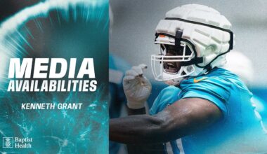 Kenneth Grant meets with the media | Miami Dolphins