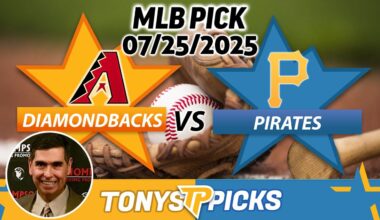 Arizona Diamondbacks vs Pittsburgh Pirates Pick 7/25/25 MLB Pick Prediction