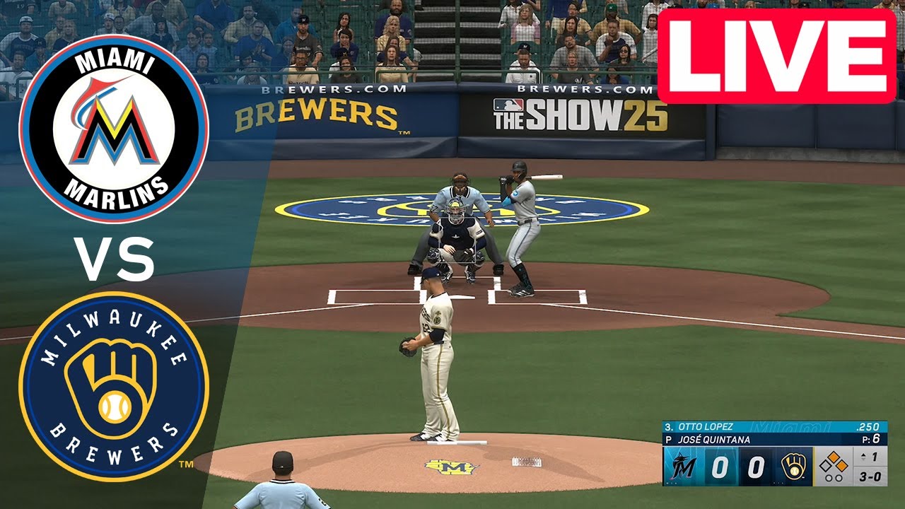 MLB LIVE🔴 Miami Marlins vs Milwaukee Brewers - Jul 25, 2025 | Full Game MLB 2025 EN VIVO