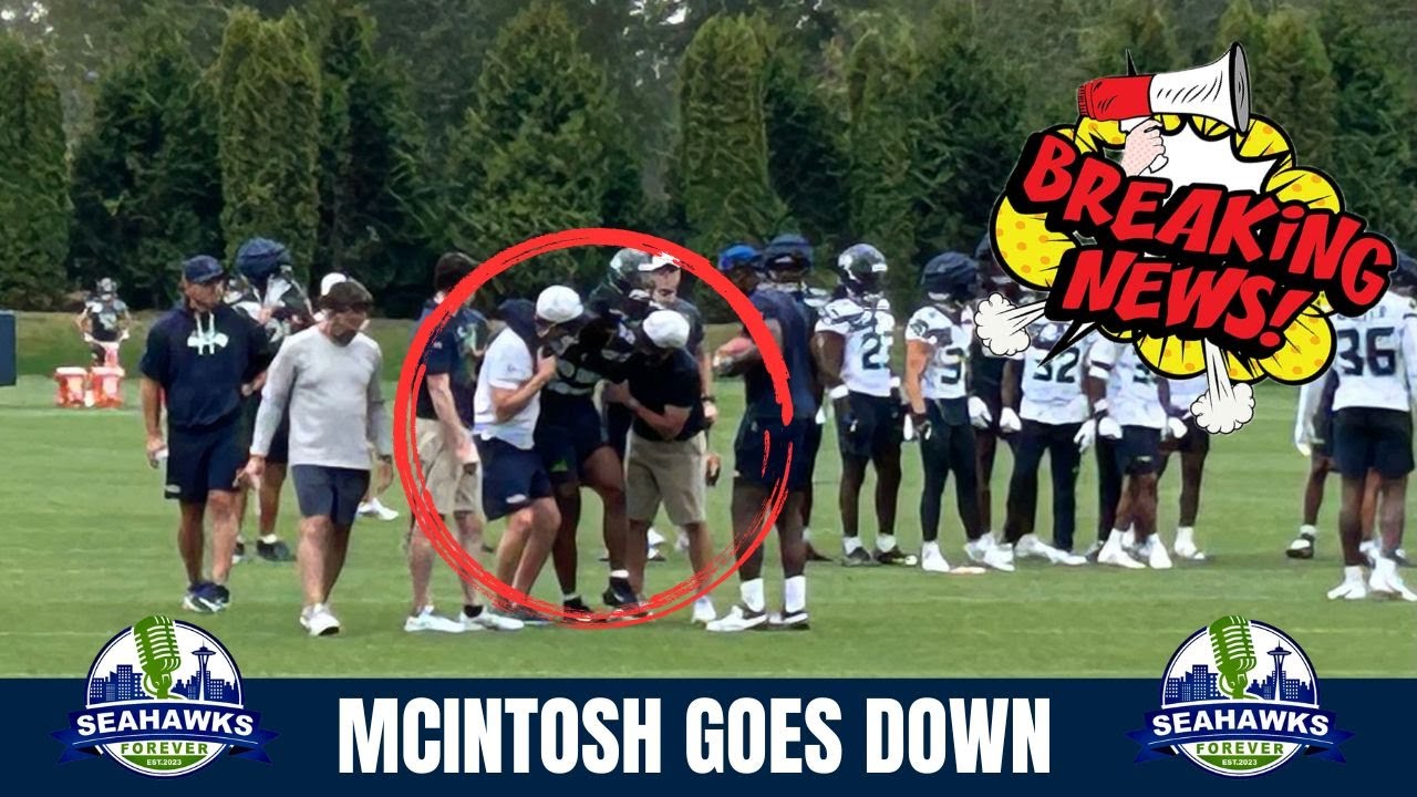 BREAKING - Seahawks RB Kenny McIntosh carried off the field at practice (REACTION and ROSTER IMPACT)