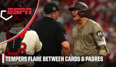 Benches clear in Cardinals vs. Padres after Machado & Contreras were hit twice | ESPN MLB