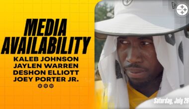 Johnson, Warren, Elliott, Porter Jr. Media Availability (July 26) | Pittsburgh Steelers