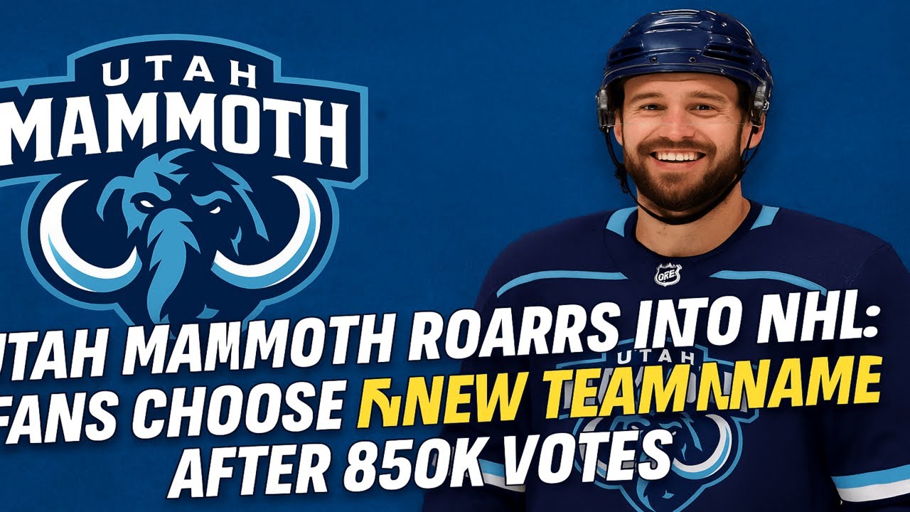 Utah Mammoth Roars into NHL: Fans Choose New Team Name After 850K Votes!