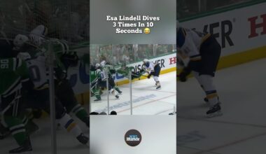 Esa Lindell Dives 3 Times In 10 Seconds 😂 #nhl #hockey #dallasstars #stlouisblues #blues #dive