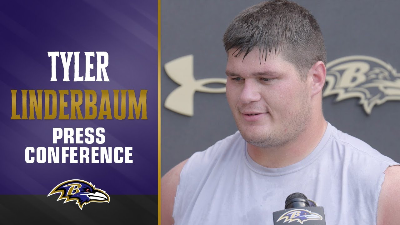 Tyler Linderbaum Says He's Impressed with Offensive Line so Far | Baltimore Ravens