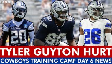 🚨 Tyler Guyton HURT + Dallas Cowboys Training Camp News On Tyler Smith, DaRon Bland & Kaiir Elam