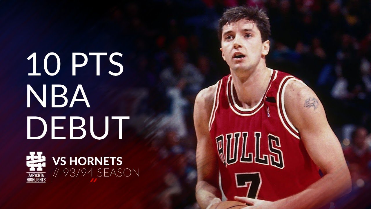 Toni Kukoc 10 pts NBA Debut vs Hornets 93/94 season