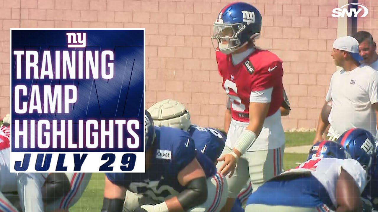 Giants Training Camp Highlights | Jaxson Dart, Russell Wilson, Malik Nabers  | 7/29/25
