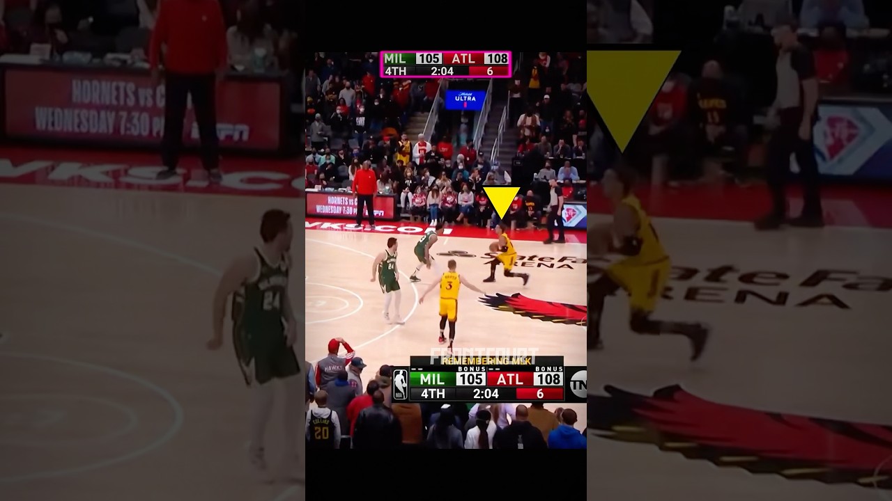 Final Moments, Down by 9…🫣 Epic Trae & Giannis Matchup in Bucks vs Hawks #nba #shorts