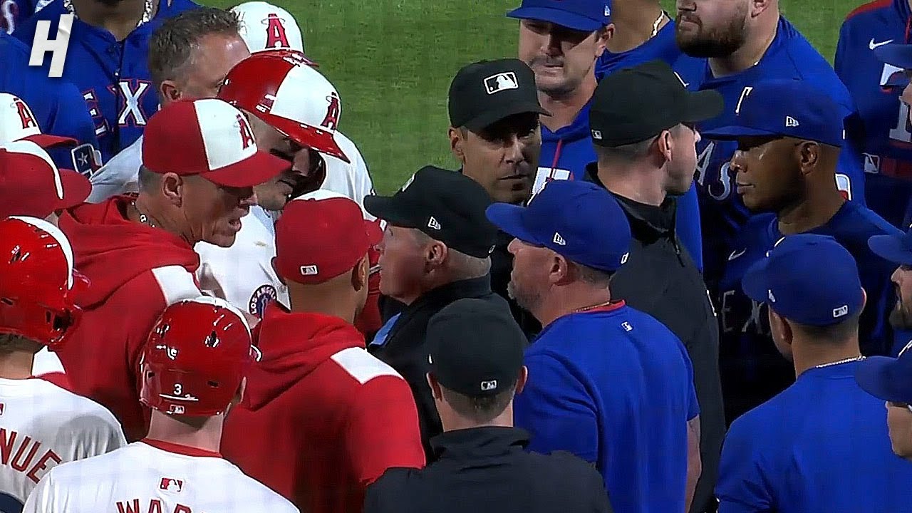 Rangers & Angels Get INTO IT After Mike Trout & Zach Neto Hit by Pitches BACK-TO-BACK 👀