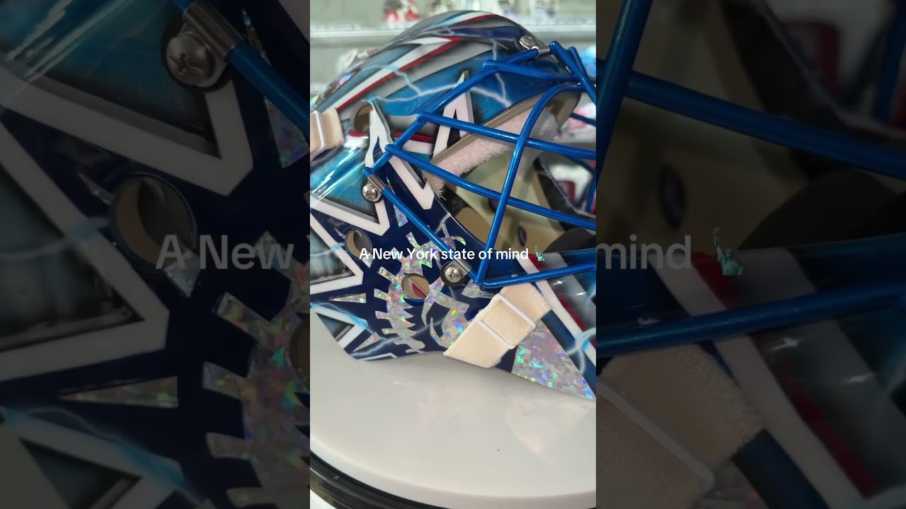 Henrik Lundvqist signed goalie mask New York Rangers #goaliemask #goalie #hockey