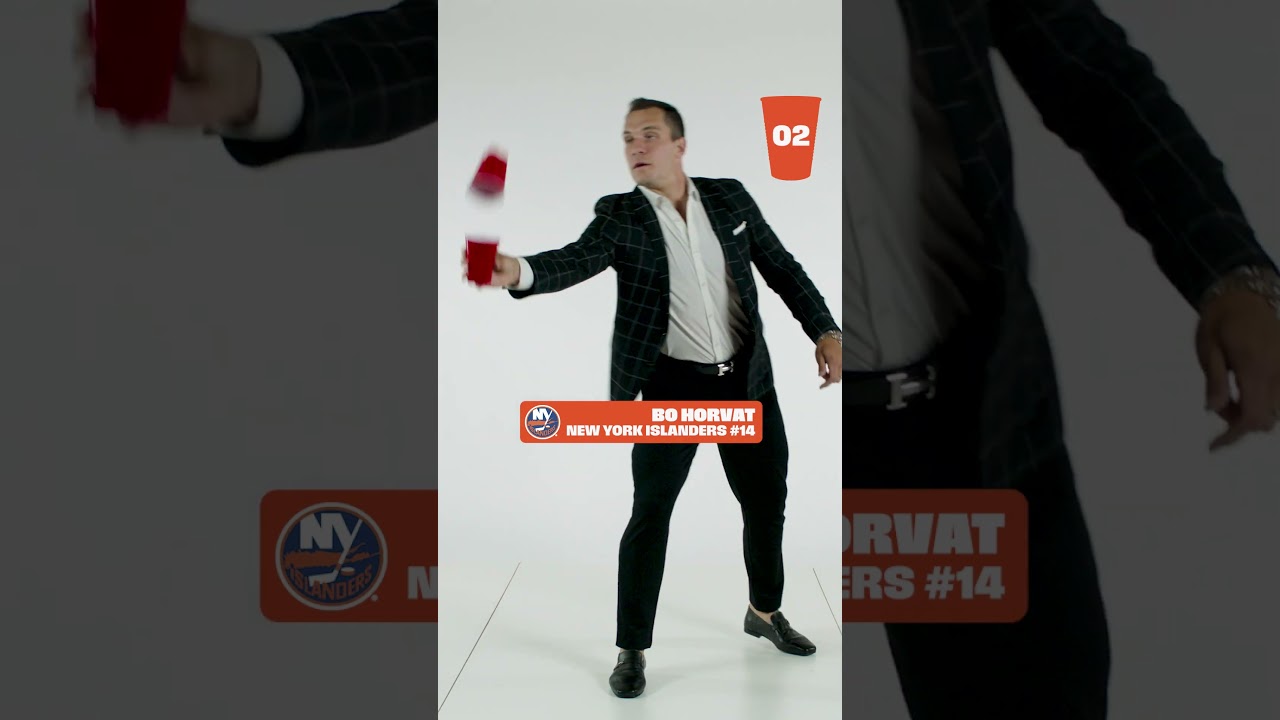 Bo Horvat's Cup Juggling Challenge 🥤