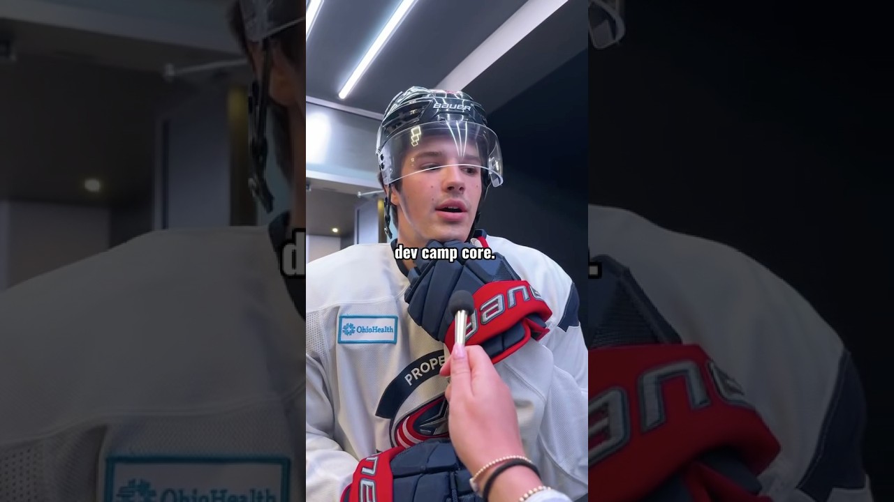 dev camp core 🤣 #cbj #shorts #nhl