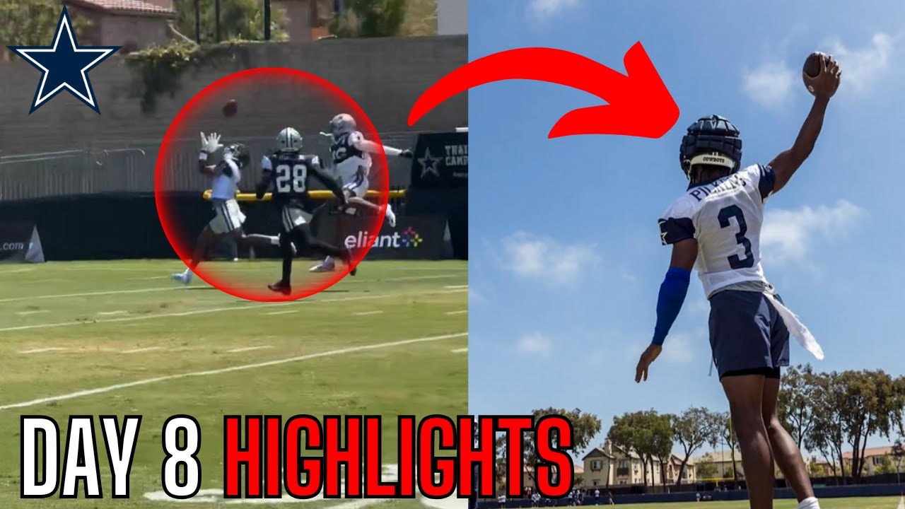 The Dallas Cowboys Day 8 TRAINING CAMP Highlights Are FILTHY... | Cowboys News |
