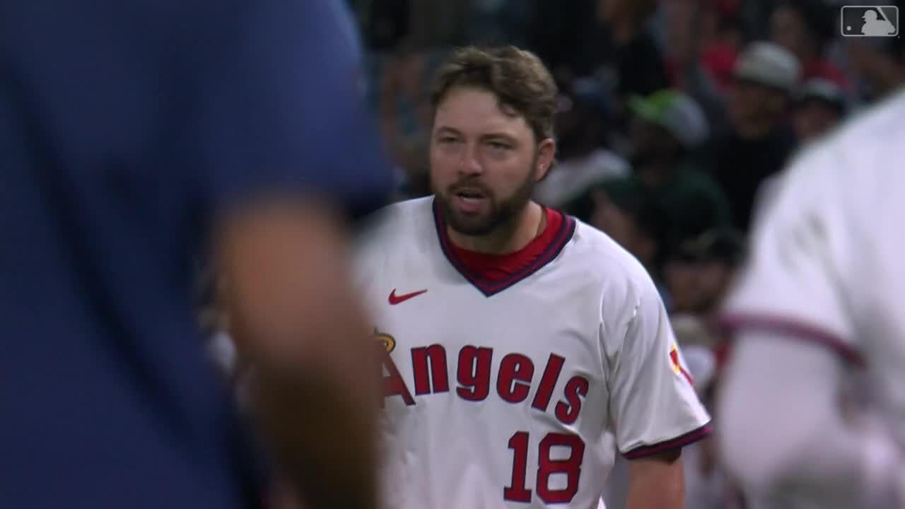 Schanuel with another walk-off! Down 0-2 in the count and facing a nasty lefty-lefty matchup, this MF delivers again and works a beautiful bases-loaded walk for the win!