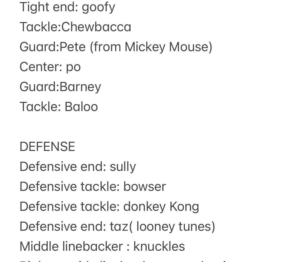 I made a full roster made with nothing but fictional animals, let’s what you think and if yall would make any adjustments