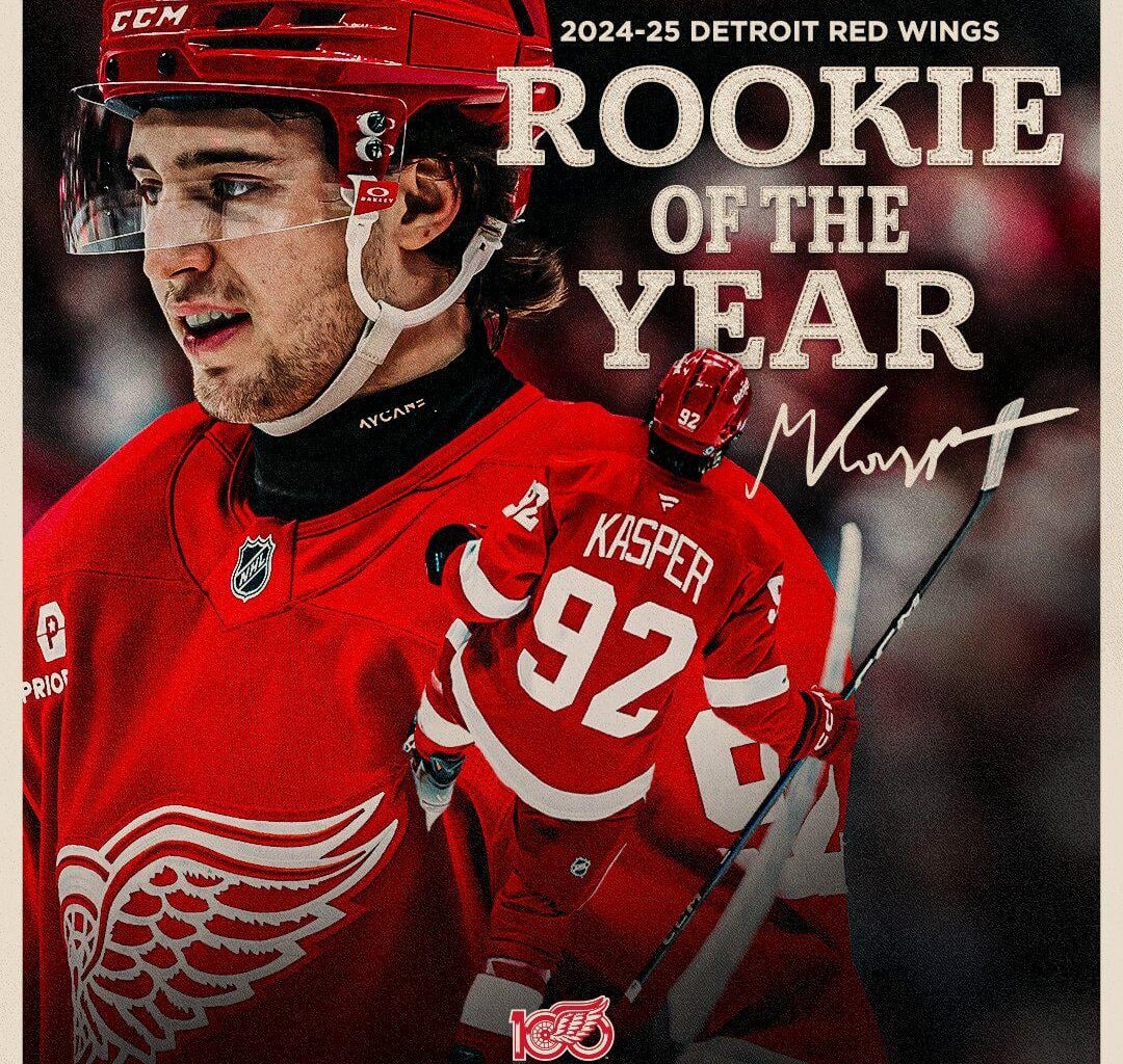 Marco Kasper named Red Wings Rookie of the Year by Detroit Sports Media