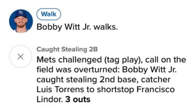 Overturned Upon Replay Review