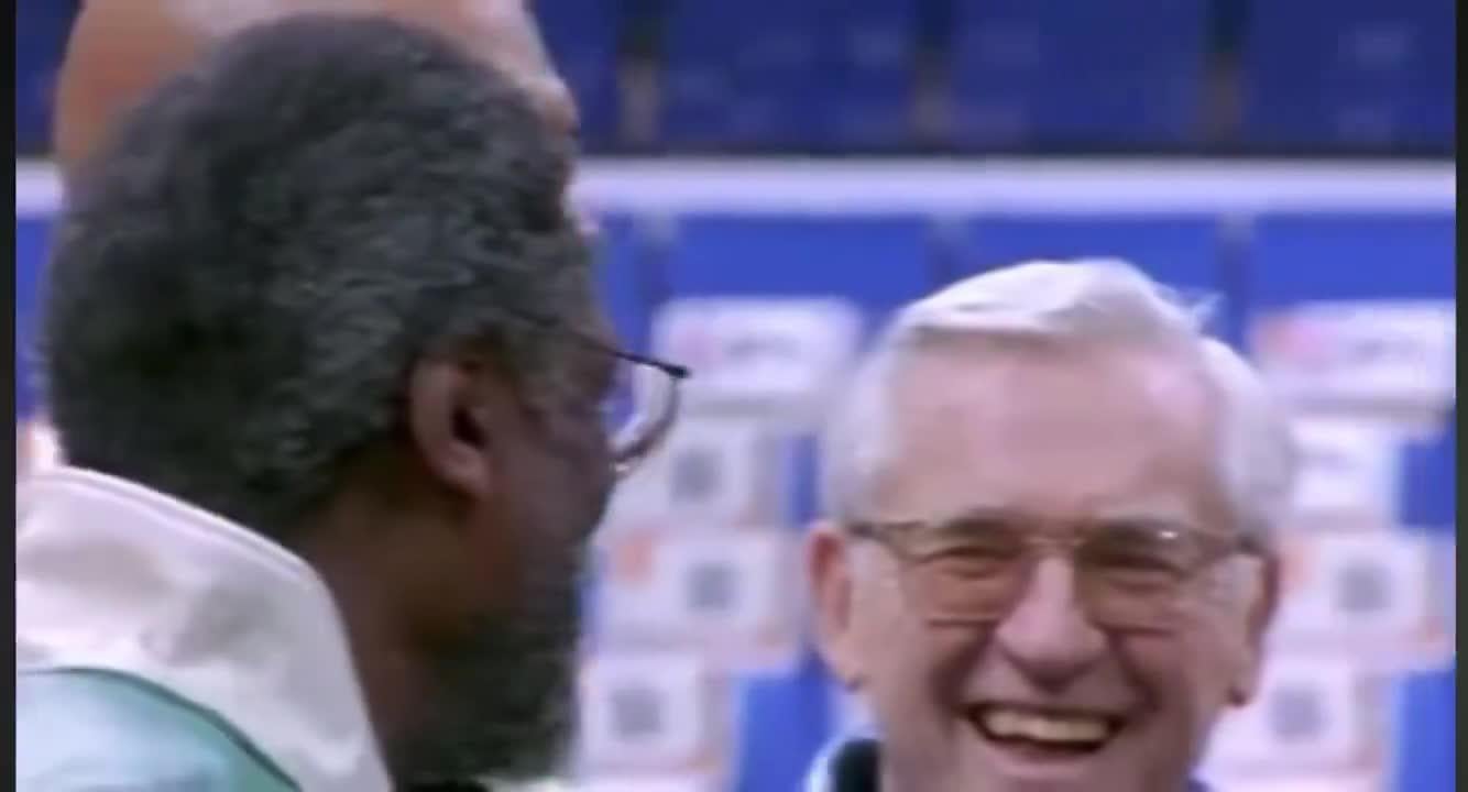 Bill Russell calls Kareem Abdul-Jabbar "Kid" and then jokingly tells Wes Unseld to “shut up" (1997).