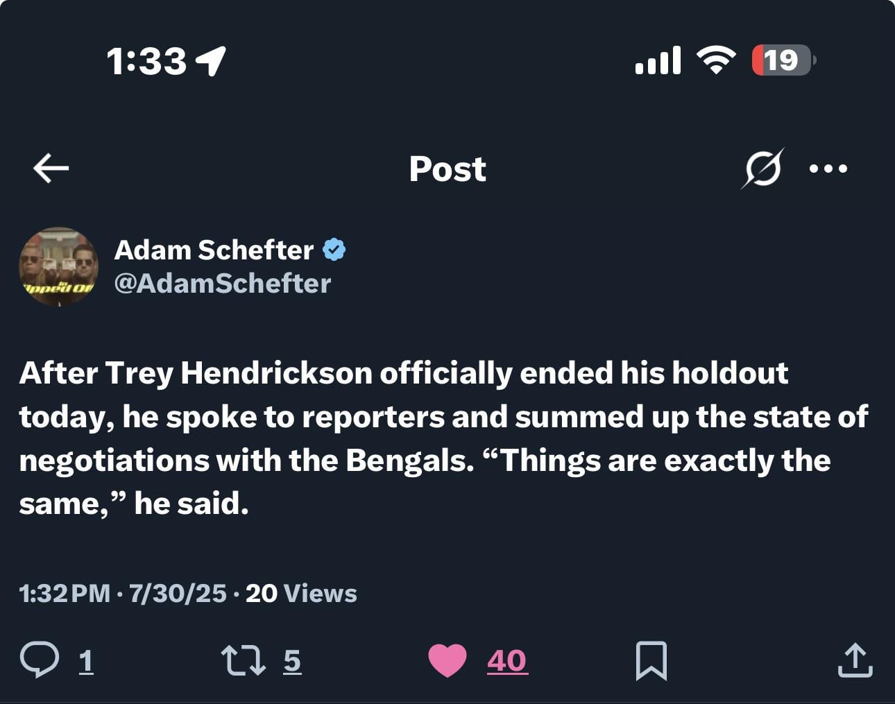 Trey Hendrickson on contract negotiations: “Things are exactly the same”