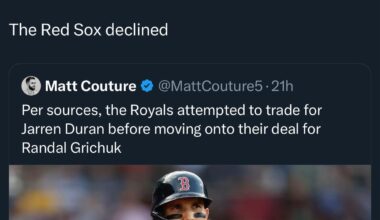 Royals apparently offered Noah Cameron, Blake Mitchell plus more for Jarren Duran. Boston, thankfully, declined.