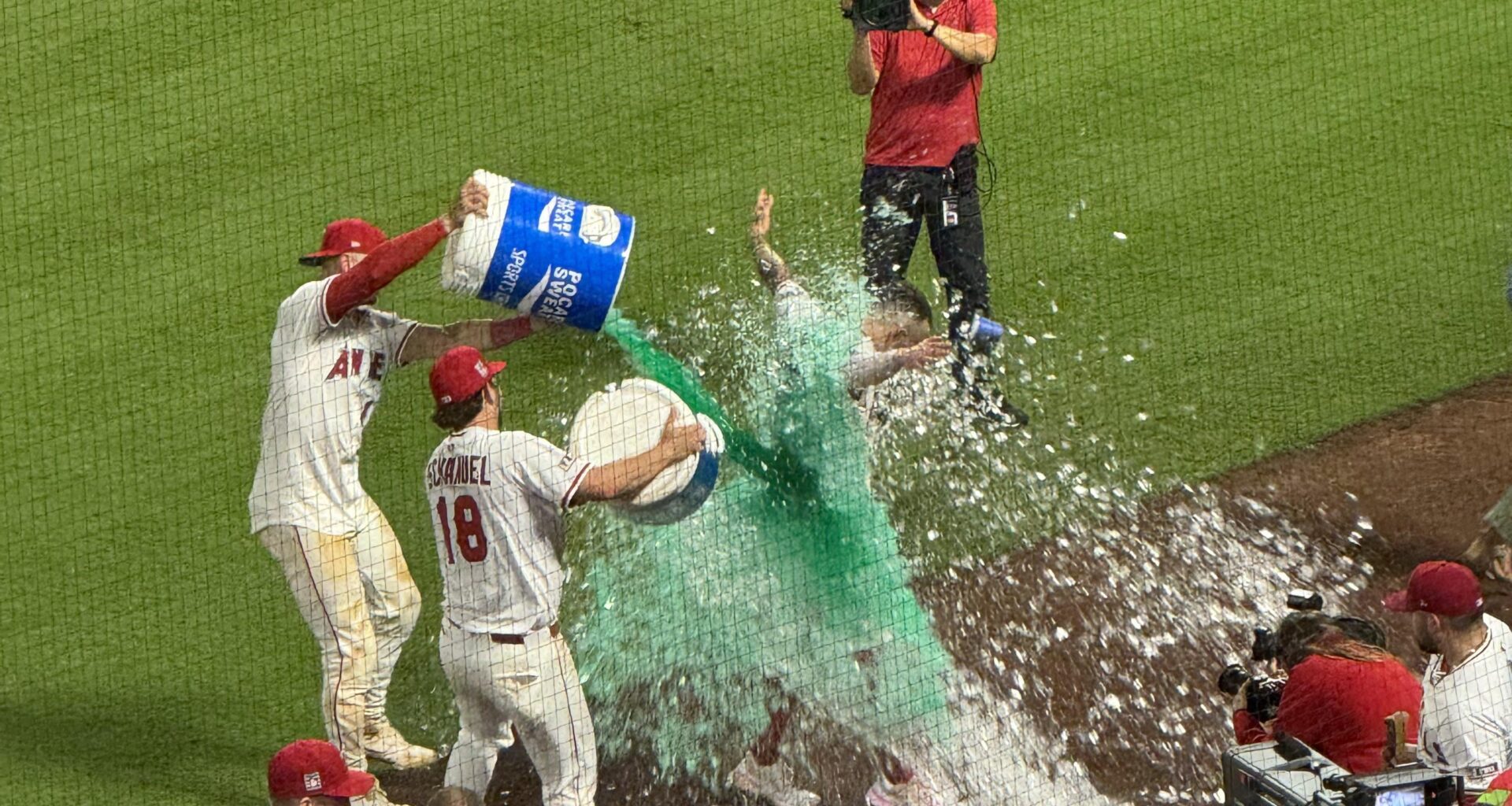 A well deserved Gatorade shower! Fuck yeah Neto