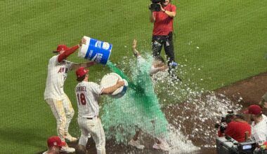 A well deserved Gatorade shower! Fuck yeah Neto