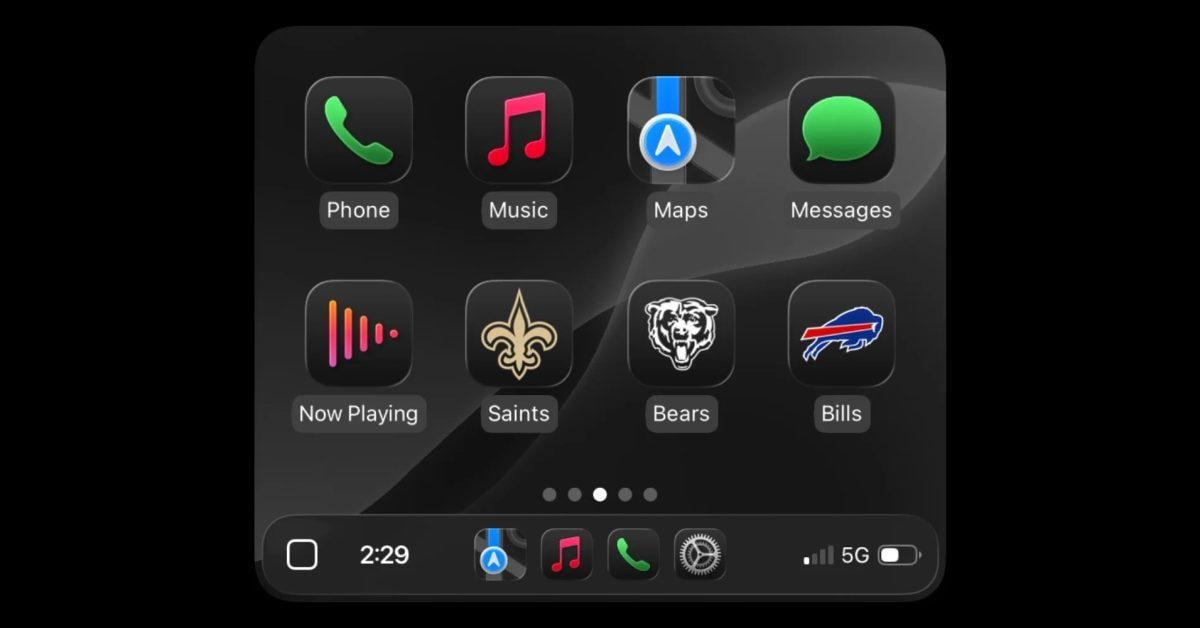 NFL apps coming to CarPlay, starting with these teams (Buffalo Bills, Chicago Bears, and New Orleans Saints)
