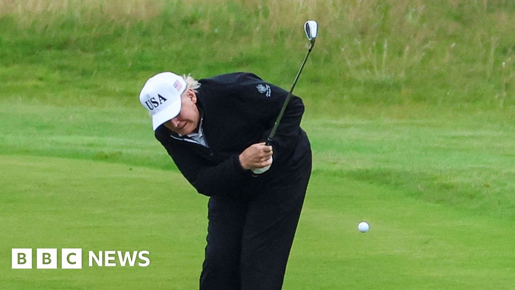 Trump plays second round of golf during day two of Scottish visit