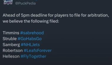 Looks like Samberg is headed towards arbitration