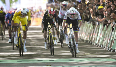 As it happened: A milestone win for the world champion in a ferocious uphill sprint on Tour de France stage 4