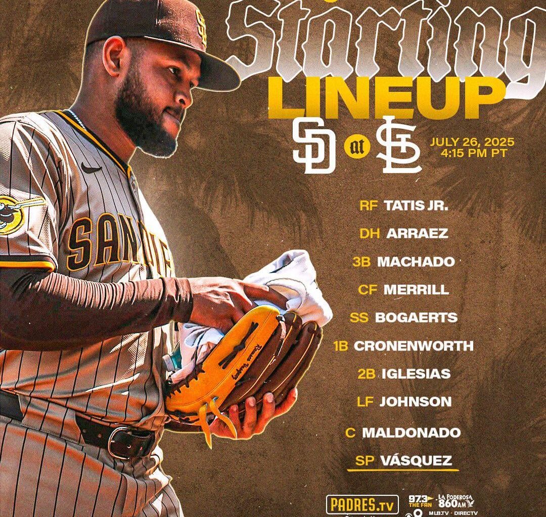 [Padres] Vásquez on the bump.