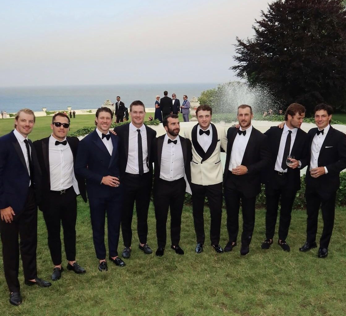 [@daniellepulock] A few handsome fellas at Noah Dobson’s wedding