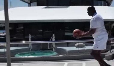 [Magic Johnson] It was nice to be back in Barcelona, Spain where I won my gold medal with the Dream Team! I’m back shooting hoops, not in an arena this time, but on a yacht! 😁