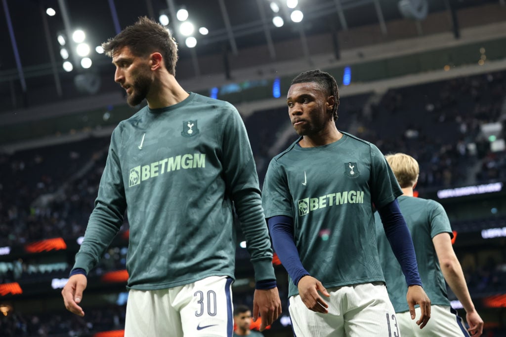 Destiny Udogie ahead of Tottenham Hotspur v Eintracht Frankfurt - UEFA Europa League 2024/25 Quarter Final First Leg