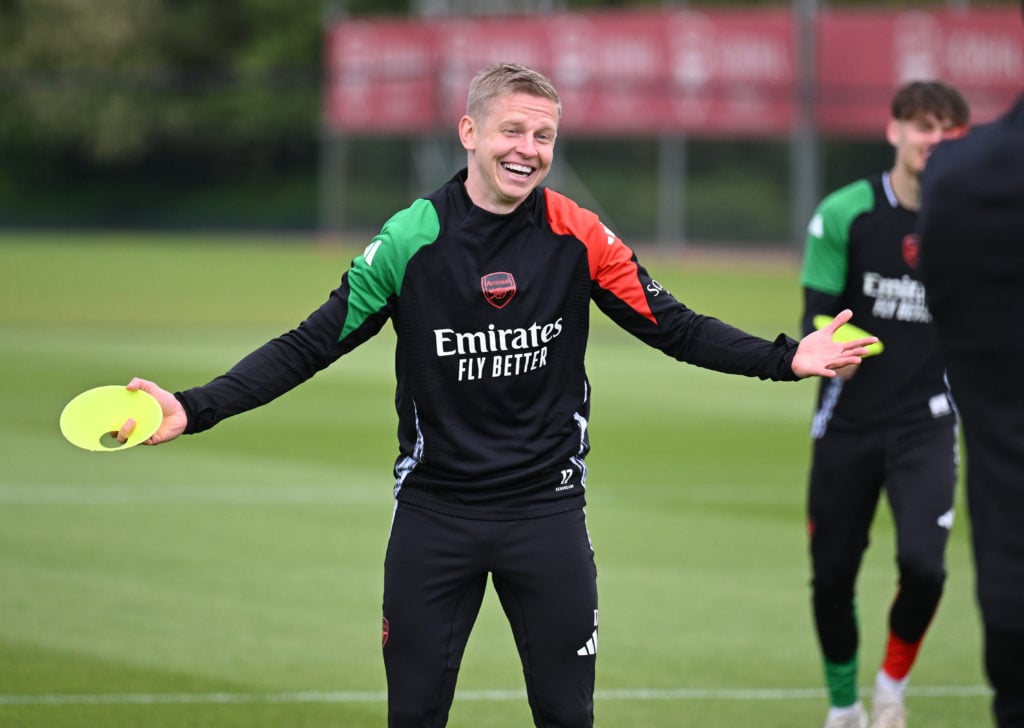 Oleksandr Zinchenko in training for Arsenal