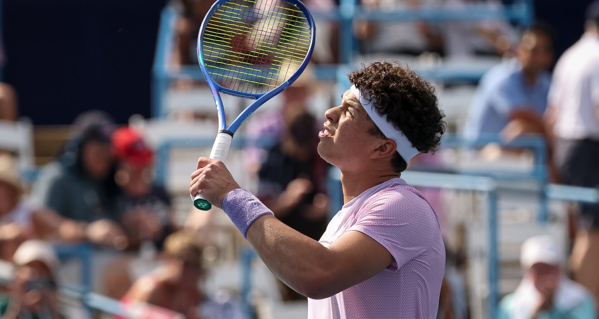 Ben Shelton complains about the umpire after he failed to listen to warning he was given, 'I was a little bit annoyed'