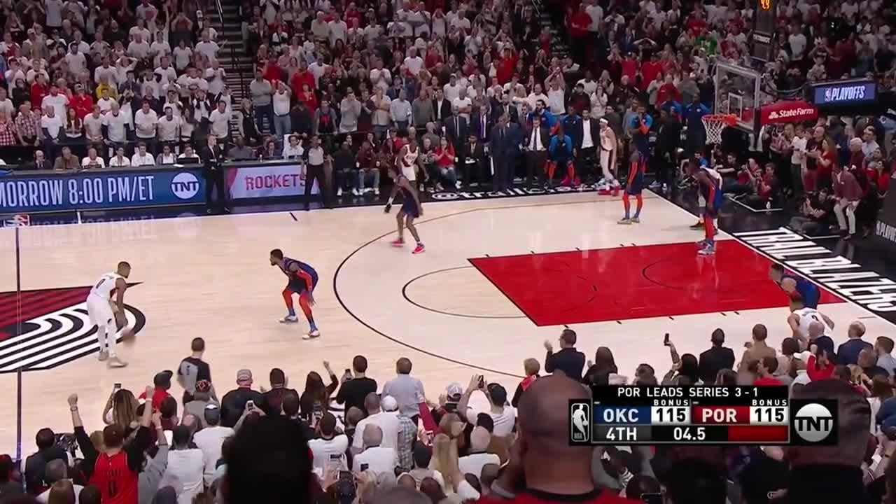 [Highlight] Damian Lillard drains a “bad shot” at the buzzer to knock the Thunder out of the 2019 playoffs (+ PG’s post-game comments)