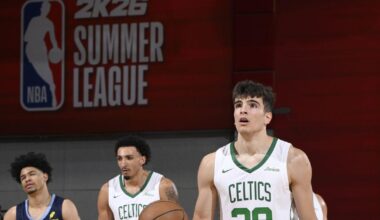 Hugo Gonzalez's rookie debut showed a lot of promising moments & earned the praise of his coaches and teammates. But after the game, he vowed not to go 1-5 from the line again.   "I'm not allowing myself to miss like I did today."