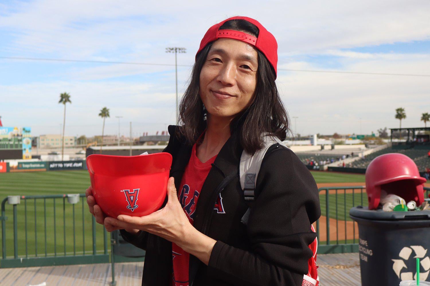 This Angels fan ate 83 helmet nachos in one season