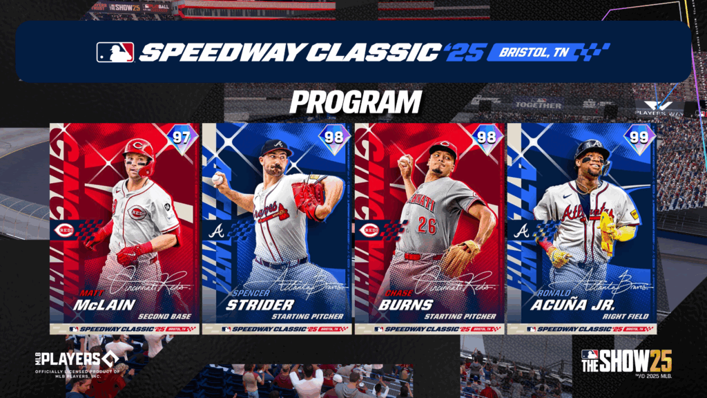 MLB® The Show™ - MLB The Show 25 waves the green flag on the MLB Speedway Classic Program today